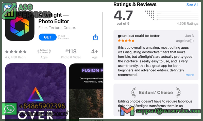 Buy App reviews and app ratings from real users